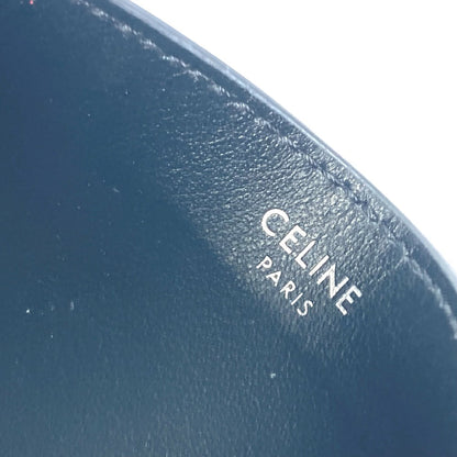 CELINE Card Case leather black Card holder logo mens Used