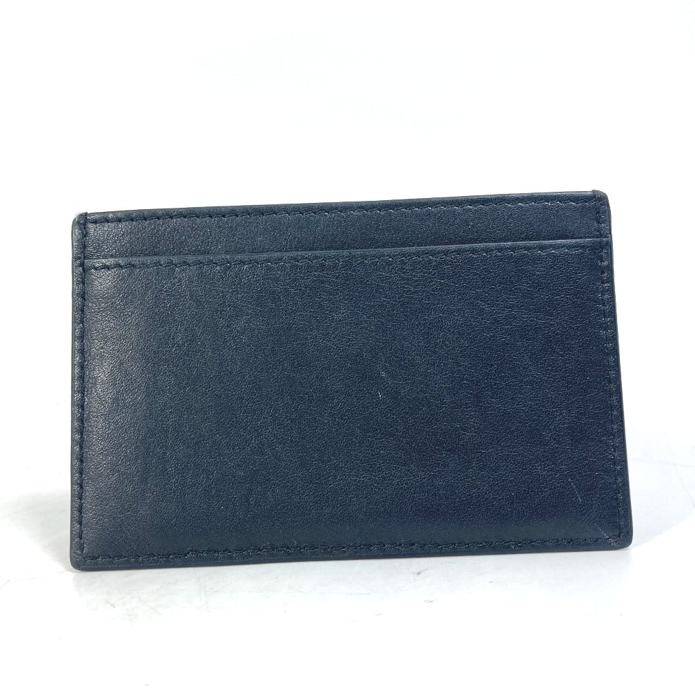 CELINE Card Case leather black Card holder logo mens Used