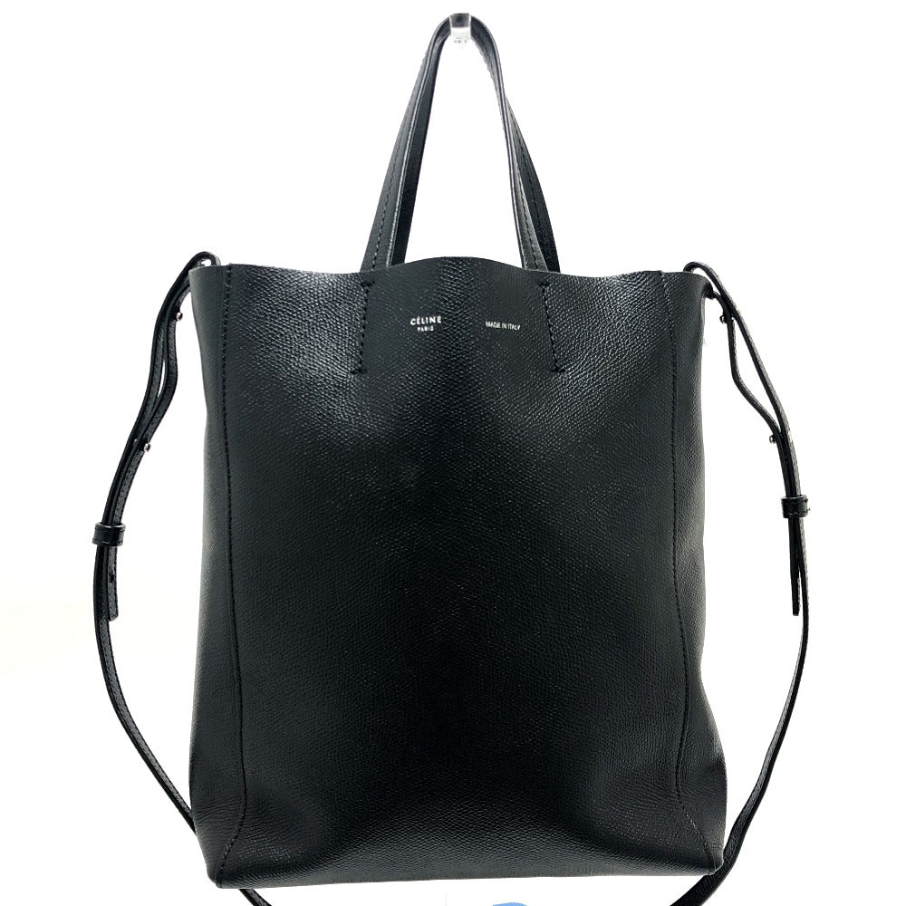 CELINE Tote Bag leather black Hippo Small Women Used