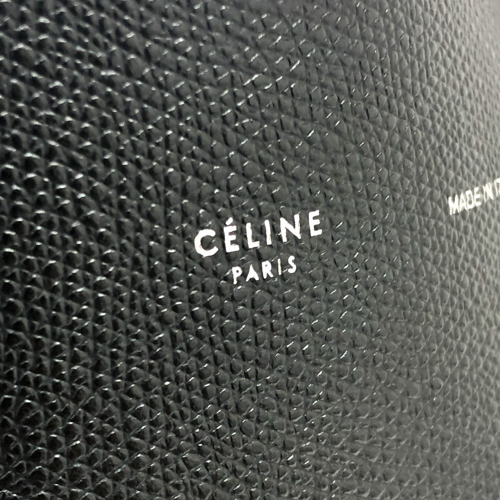 CELINE Tote Bag leather black Hippo Small Women Used