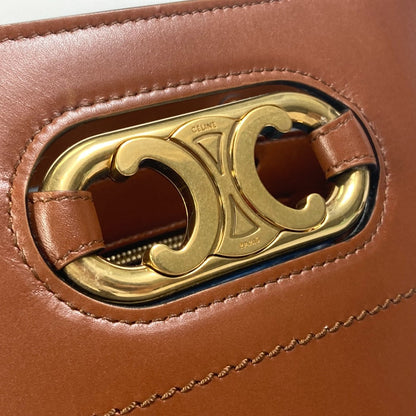 CELINE Shoulder Bag 193043CKA leather Brown BUCKET MAILLON TRIOMPHE Maillon Triomphe Bucket Bag Women Used