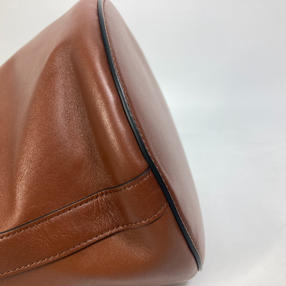 CELINE Shoulder Bag 193043CKA leather Brown BUCKET MAILLON TRIOMPHE Maillon Triomphe Bucket Bag Women Used