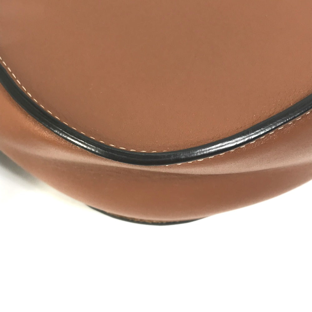 CELINE Shoulder Bag 198263DU3 leather Brown Crossbody pochette Folco Cuir Triomphe Women Used