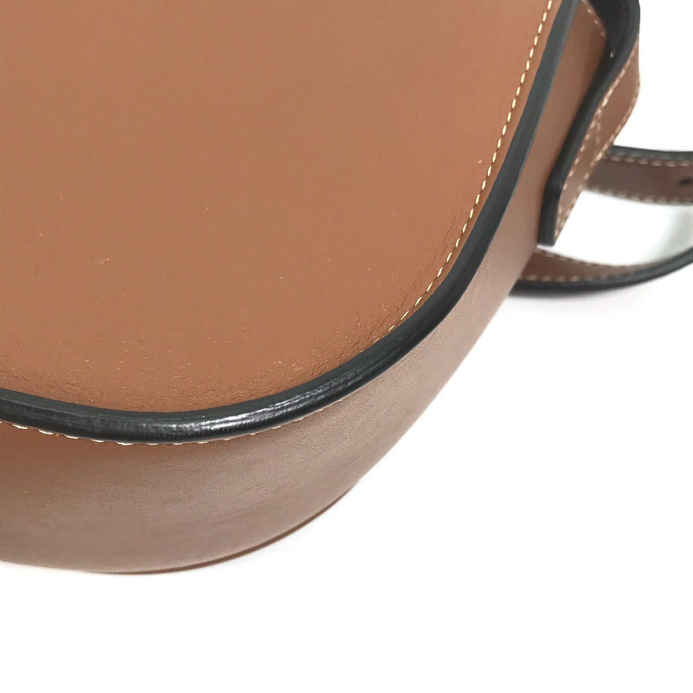 CELINE Shoulder Bag 198263DU3 leather Brown Crossbody pochette Folco Cuir Triomphe Women Used