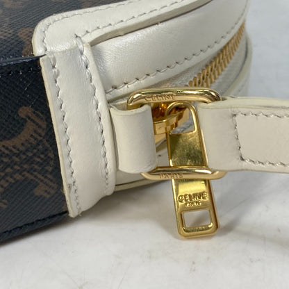 CELINE Shoulder Bag Canvas / leather Brown triomphe logo Women Secondhand