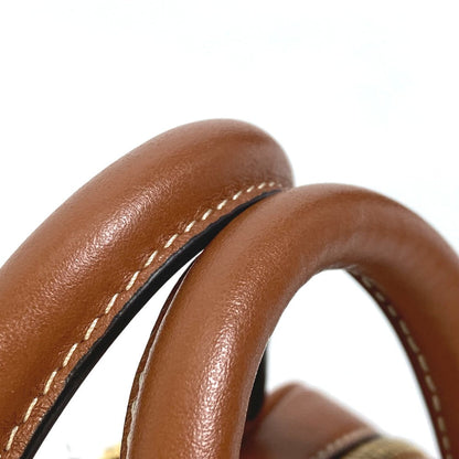CELINE Shoulder Bag leather Brown Heart medium logo Women Used