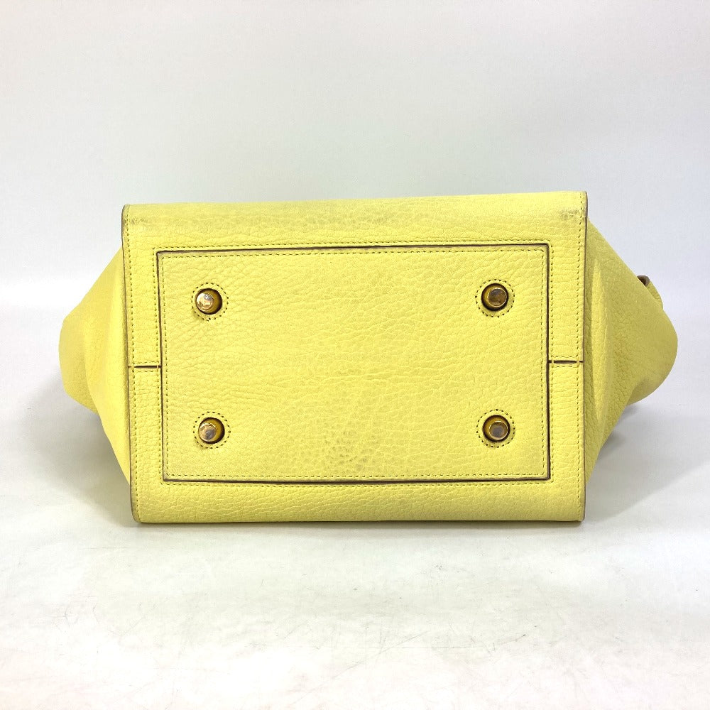 CELINE Handbag 175883 leather yellow Tote Bag belt bag Thai Mini Thai Bag Women Secondhand
