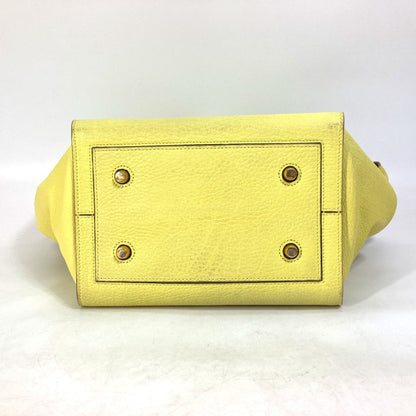 CELINE Handbag 175883 leather yellow Tote Bag belt bag Thai Mini Thai Bag Women Secondhand