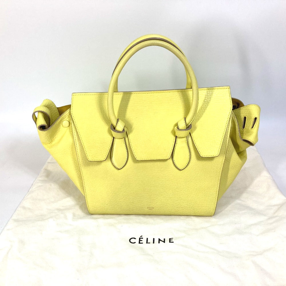 CELINE Handbag 175883 leather yellow Tote Bag belt bag Thai Mini Thai Bag Women Secondhand