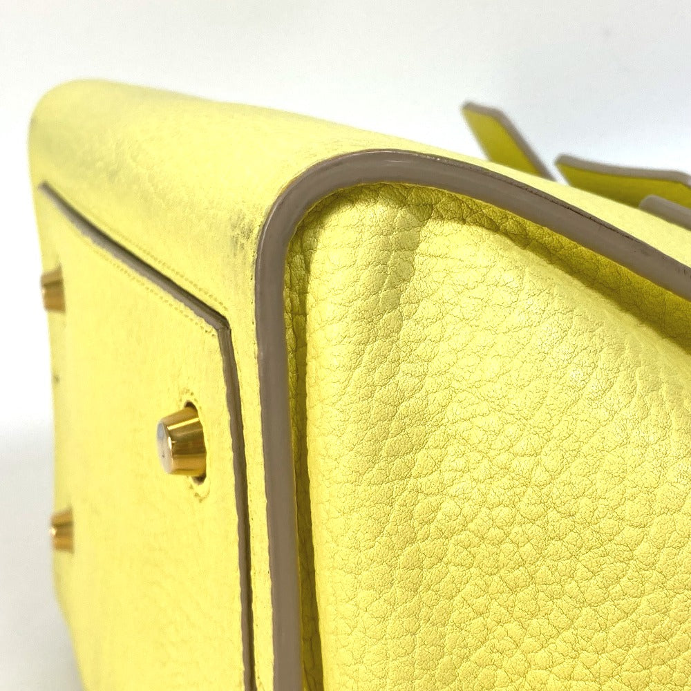 CELINE Handbag 175883 leather yellow Tote Bag belt bag Thai Mini Thai Bag Women Secondhand