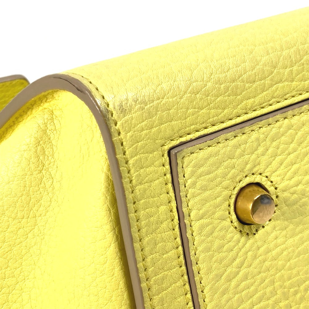 CELINE Handbag 175883 leather yellow Tote Bag belt bag Thai Mini Thai Bag Women Secondhand
