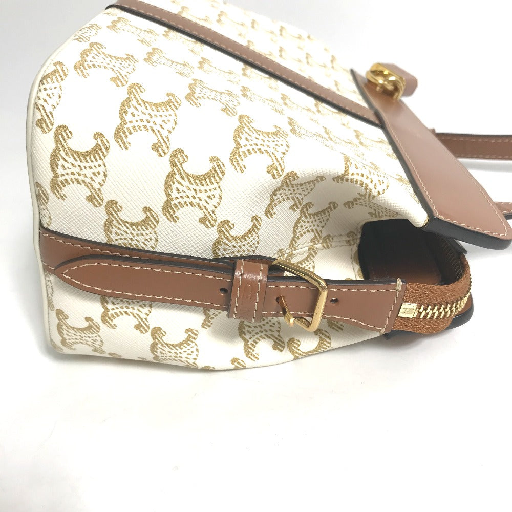 CELINE Shoulder Bag 191992BZJ leather white Teen Cava de France Women Used