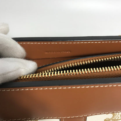 CELINE Shoulder Bag 191992BZJ leather white Teen Cava de France Women Used