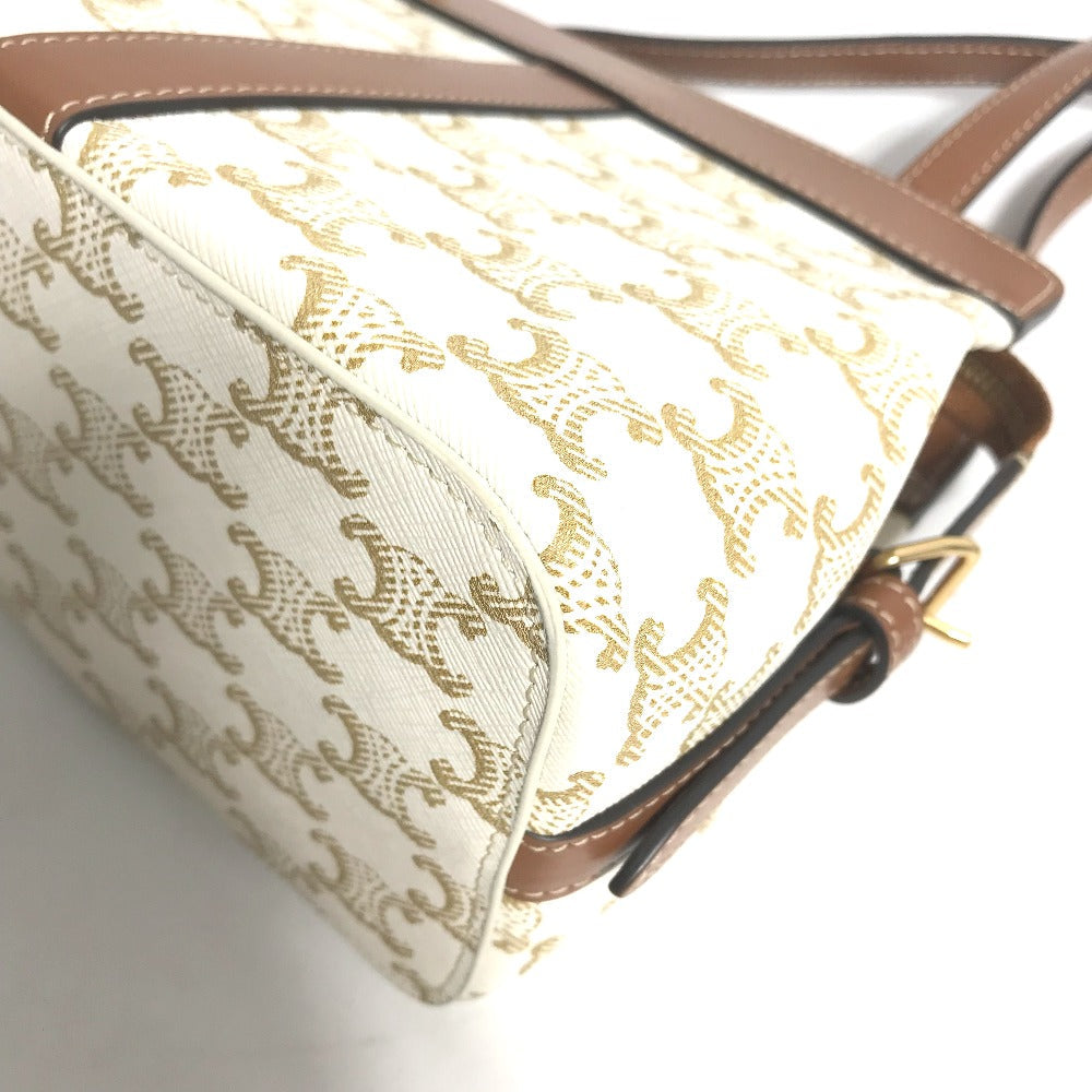 CELINE Shoulder Bag 191992BZJ leather white Teen Cava de France Women Used