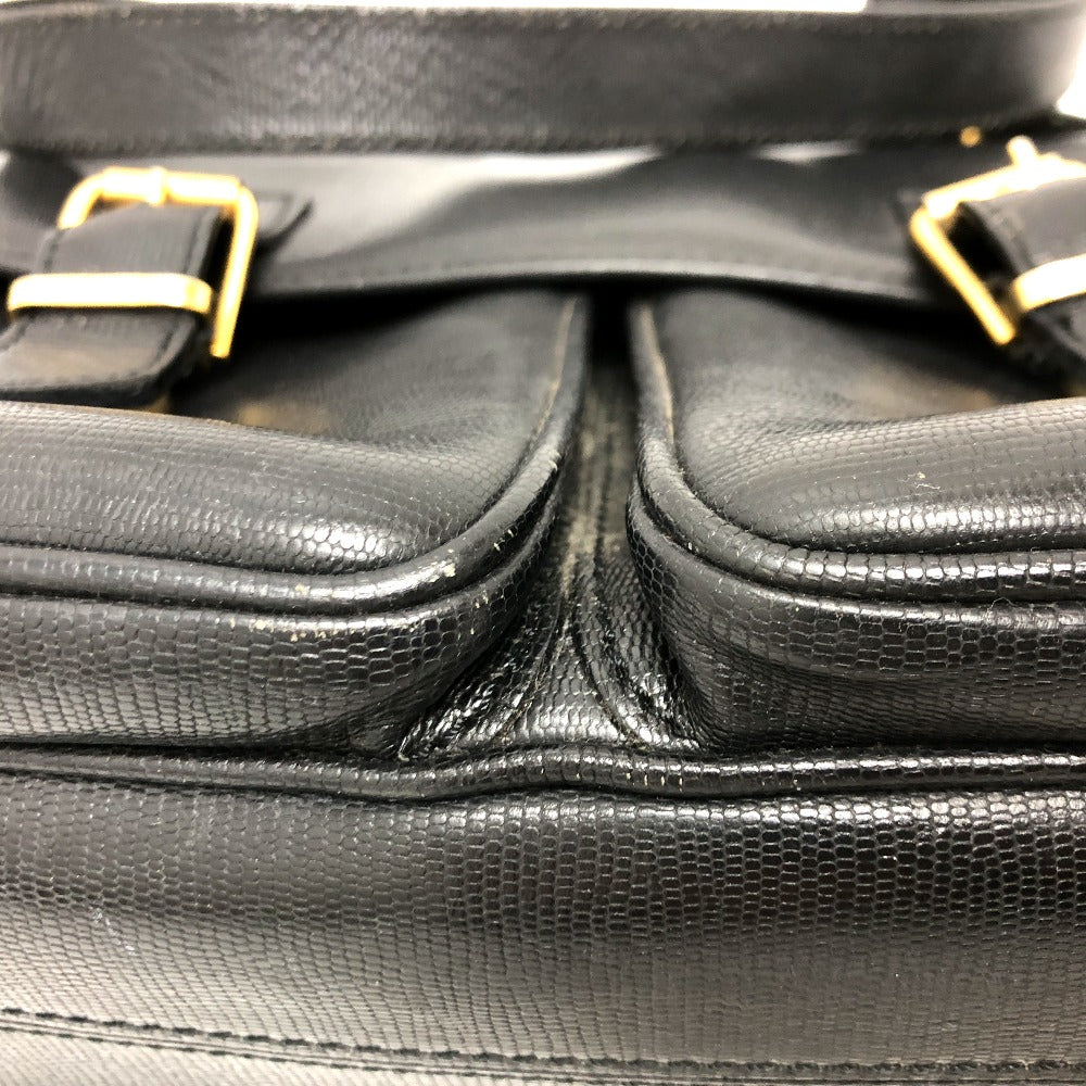 CELINE Shoulder Bag leather black Circle charm Women Used