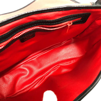 CELINE Shoulder Bag leather black Circle charm Women Used
