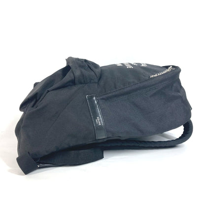 CELINE Backpack Nylon, Leather black logo mens Used