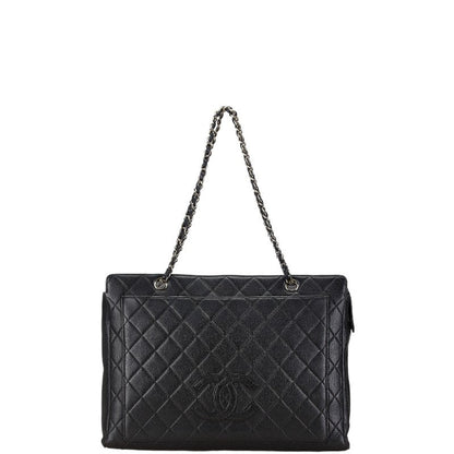 Chanel Coco Mark Caviar Skin Chain Tote Bag
