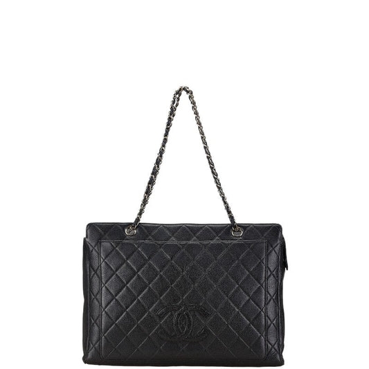 Chanel Coco Mark Caviar Skin Chain Tote Bag
