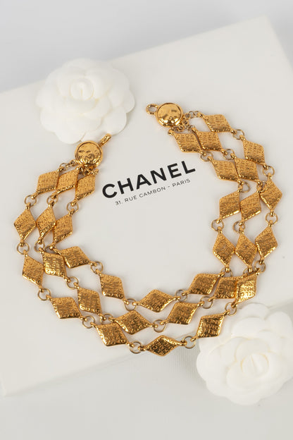 Collier doré Chanel 1990s