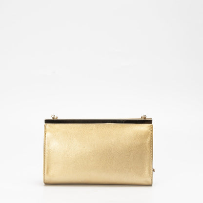 Ferragamo Gancini Flap Wallet With Chain