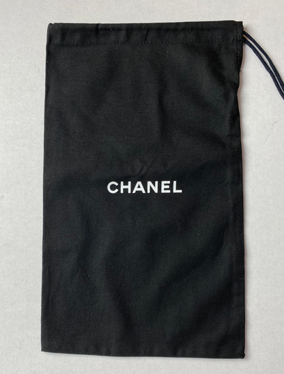 100% Auth Chanel Set of Two Black Shoe/ Small Bag/ Wallet Dust Bags 13"x 7.75"