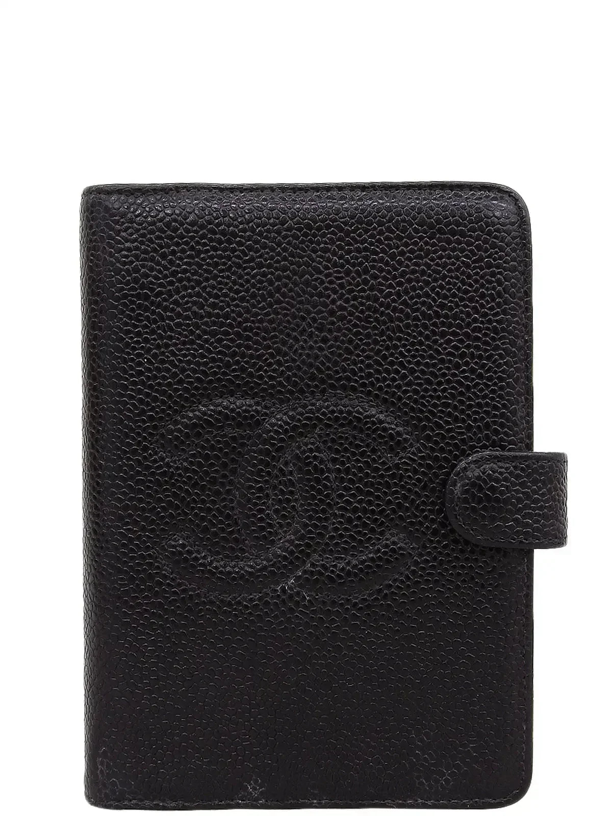 Chanel Around  Made Caviar Skin Cc Mark Stitch Agenda Black