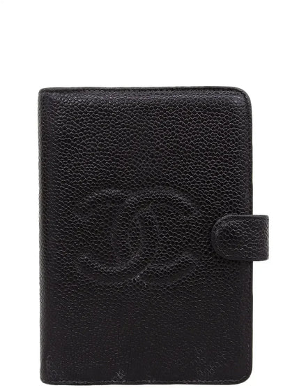Chanel Around  Made Caviar Skin Cc Mark Stitch Agenda Black