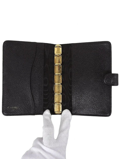 Chanel Around  Made Caviar Skin Cc Mark Stitch Agenda Black