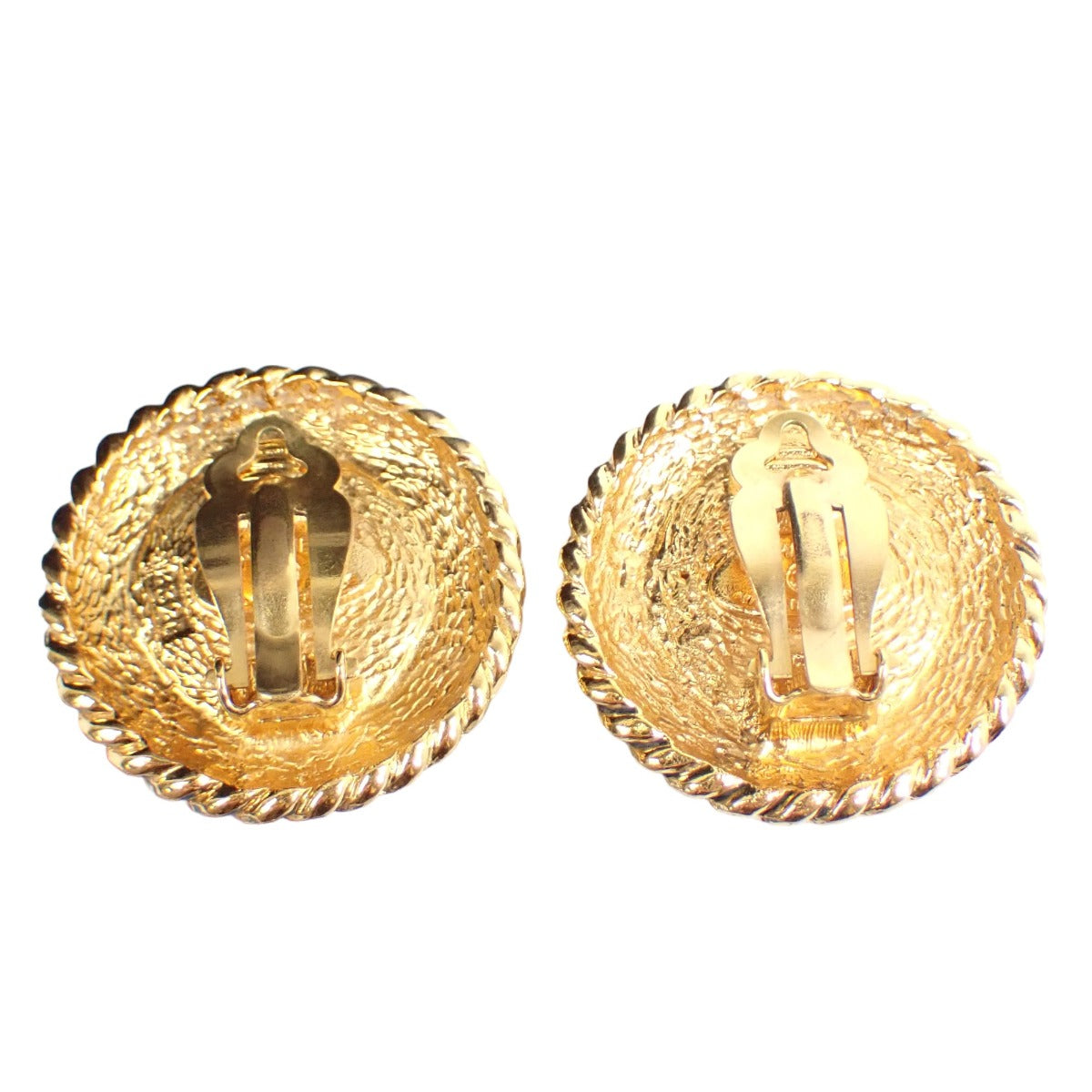 CHANEL Earring Gold Plated, Fake Pearl gold Engraved Gold Plated Women Used