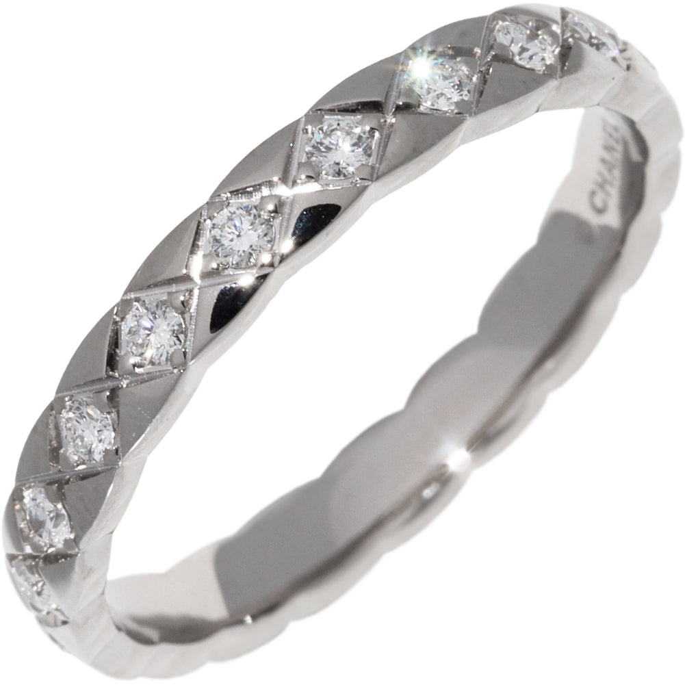 Chanel K18WG Diamond Coco Crush Ring Mini Model J11871