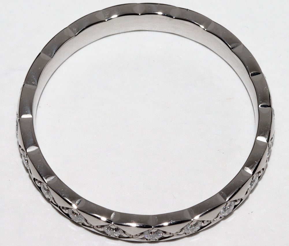Chanel K18WG Diamond Coco Crush Ring Mini Model J11871