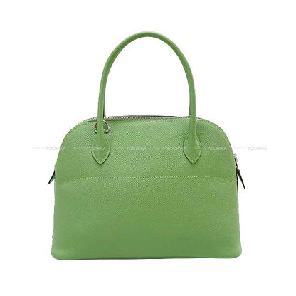 HERMES Shoulder bag Bolide27 Vert criquet Veau Epsom Silver HW Stamp