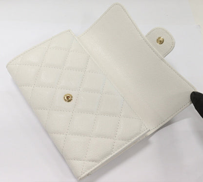 Chanel Caviar Skin Matelasse Medium Classic Flap Wallet Wallet AP0232