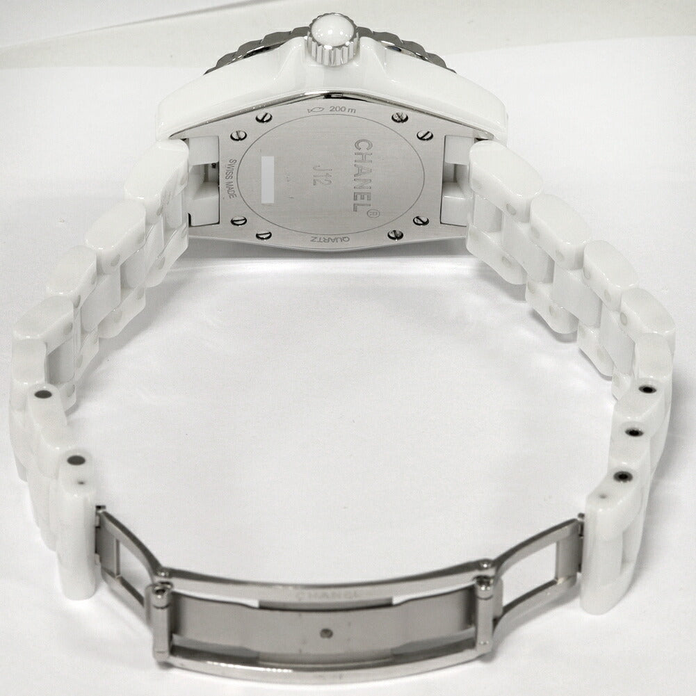 Chanel White Mother of Pearl J12 Watch H2422