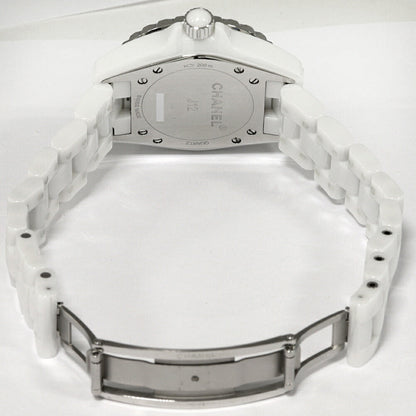 Chanel White Mother of Pearl J12 Watch H2422