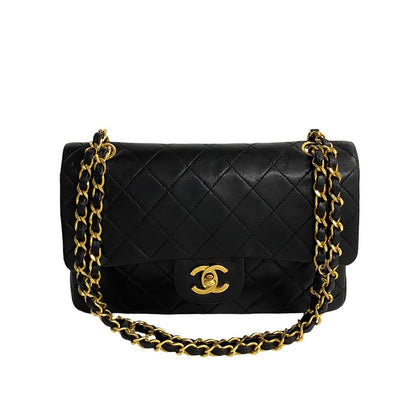 Chanel Small Classic Double Flap Bag  Leather Handbag in Good condition