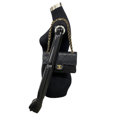 Chanel Small Classic Double Flap Bag  Leather Handbag in Good condition