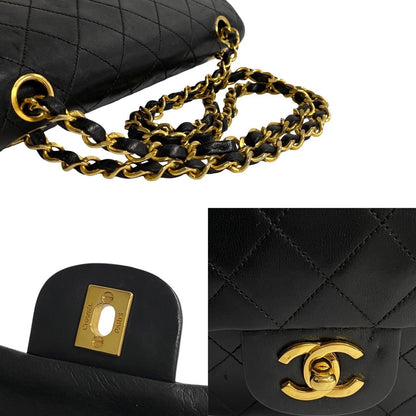 Chanel Small Classic Double Flap Bag  Leather Handbag in Good condition