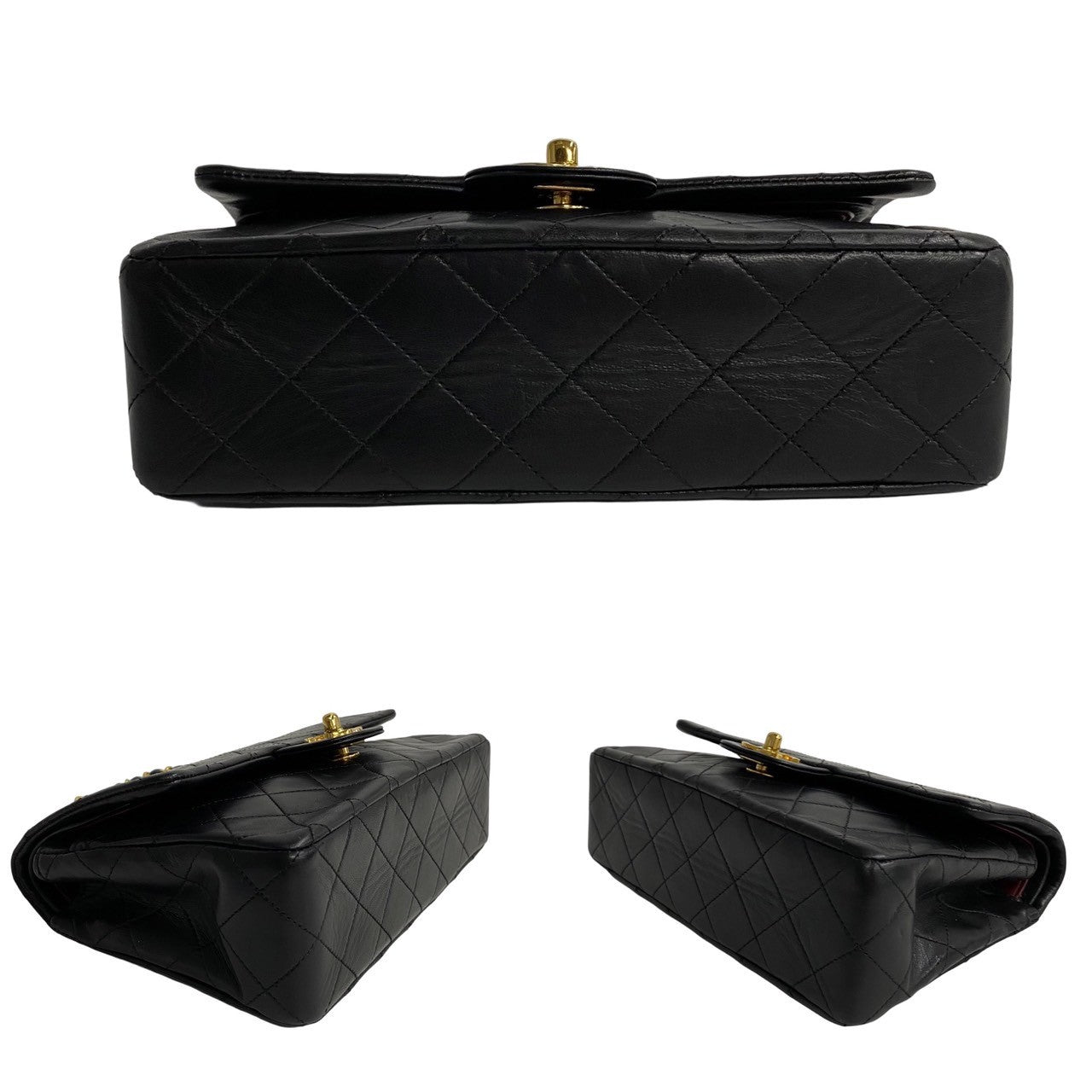 Chanel Small Classic Double Flap Bag  Leather Handbag in Good condition