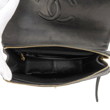 CHANEL Around 1997 Made Square Classic Flap Backpack Black