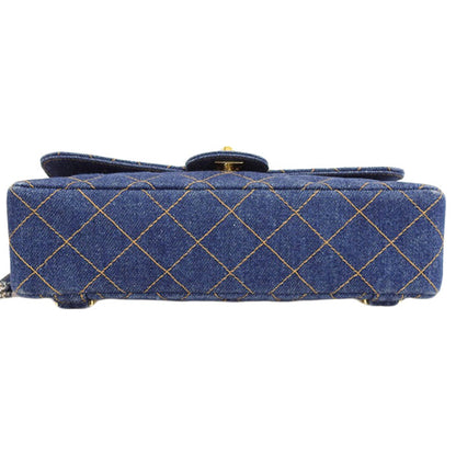 CHANEL Around 1997 Made Denim Classic Flap Backpack Indigo