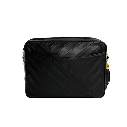 Chanel CC Chevron Camera Bag  Leather Crossbody Bag in Good condition