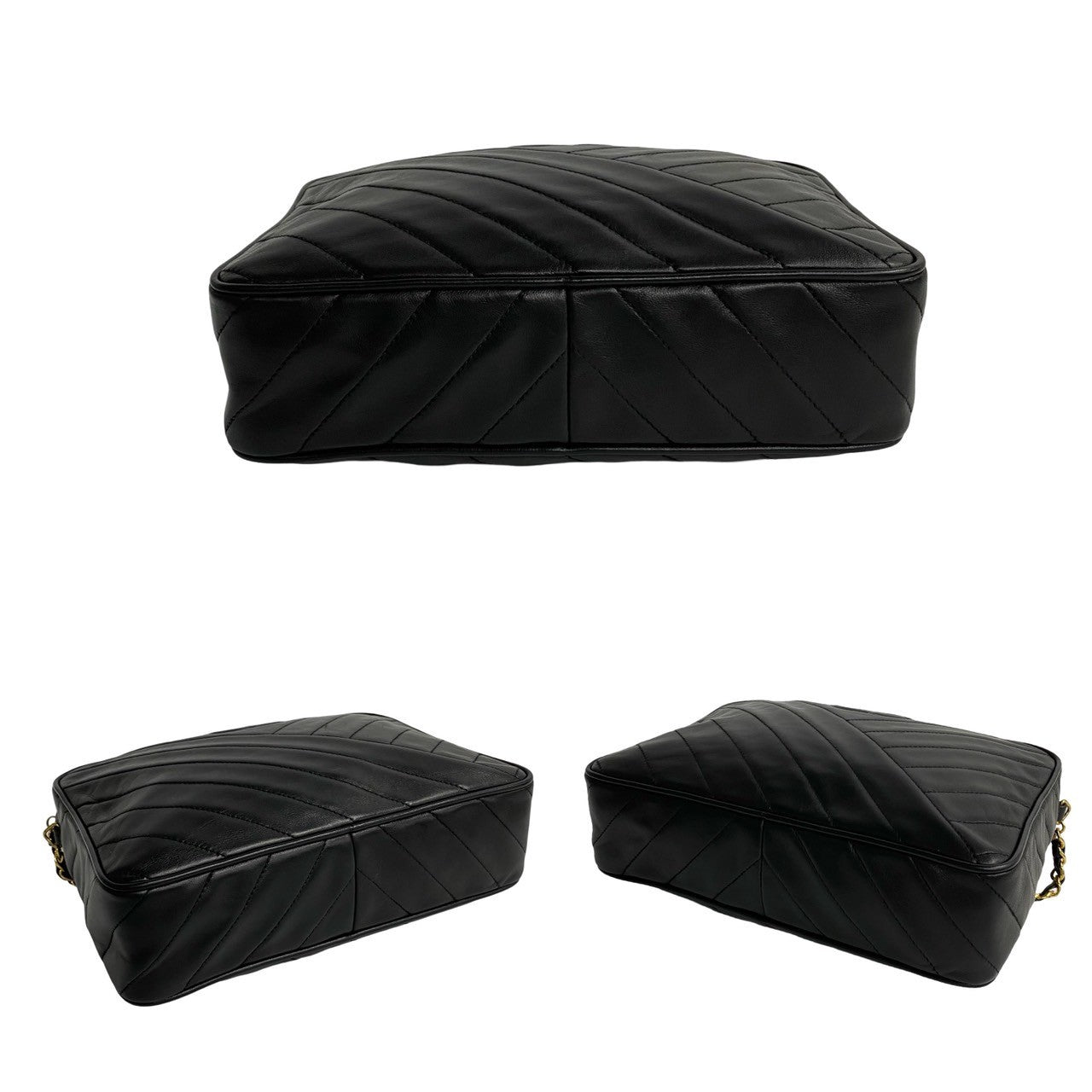 Chanel CC Chevron Camera Bag  Leather Crossbody Bag in Good condition