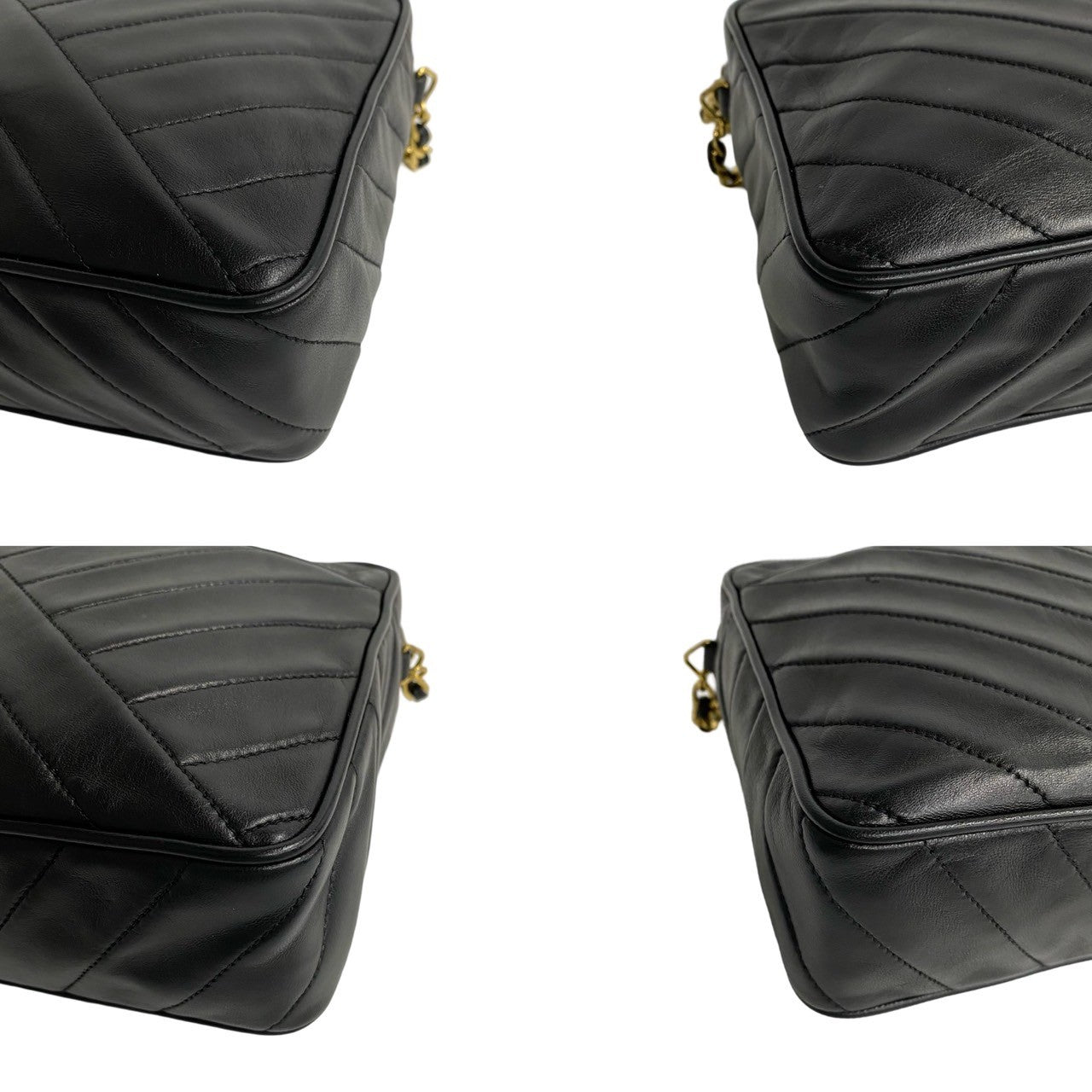 Chanel CC Chevron Camera Bag  Leather Crossbody Bag in Good condition