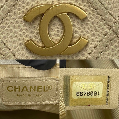 Chanel CC Caviar Shoulder Bag  Leather Shoulder Bag in Good condition