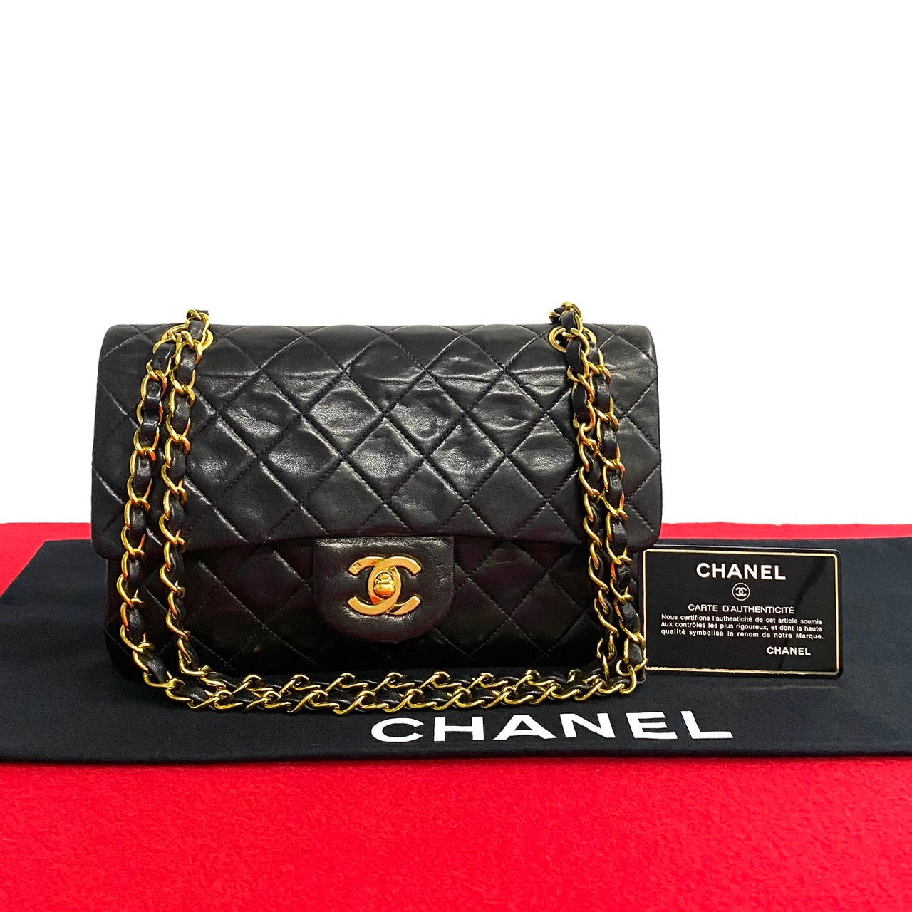 Chanel Classic Small Double Flap Bag  Leather Crossbody Bag in Good condition