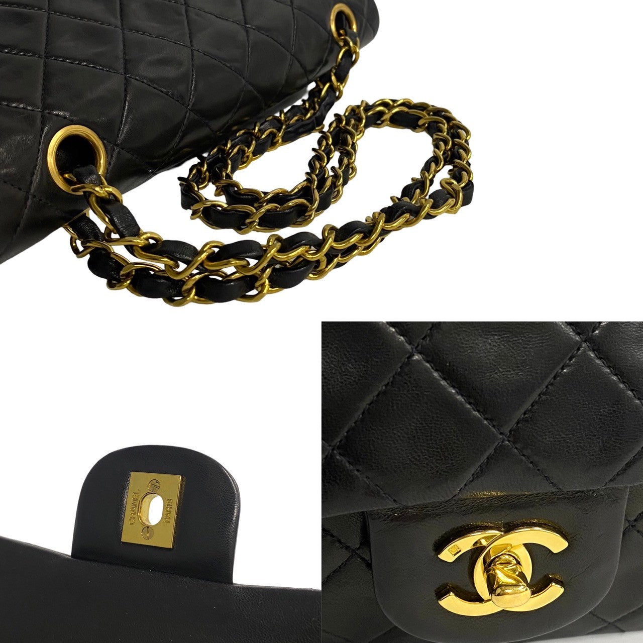 Chanel Classic Small Double Flap Bag  Leather Crossbody Bag in Good condition