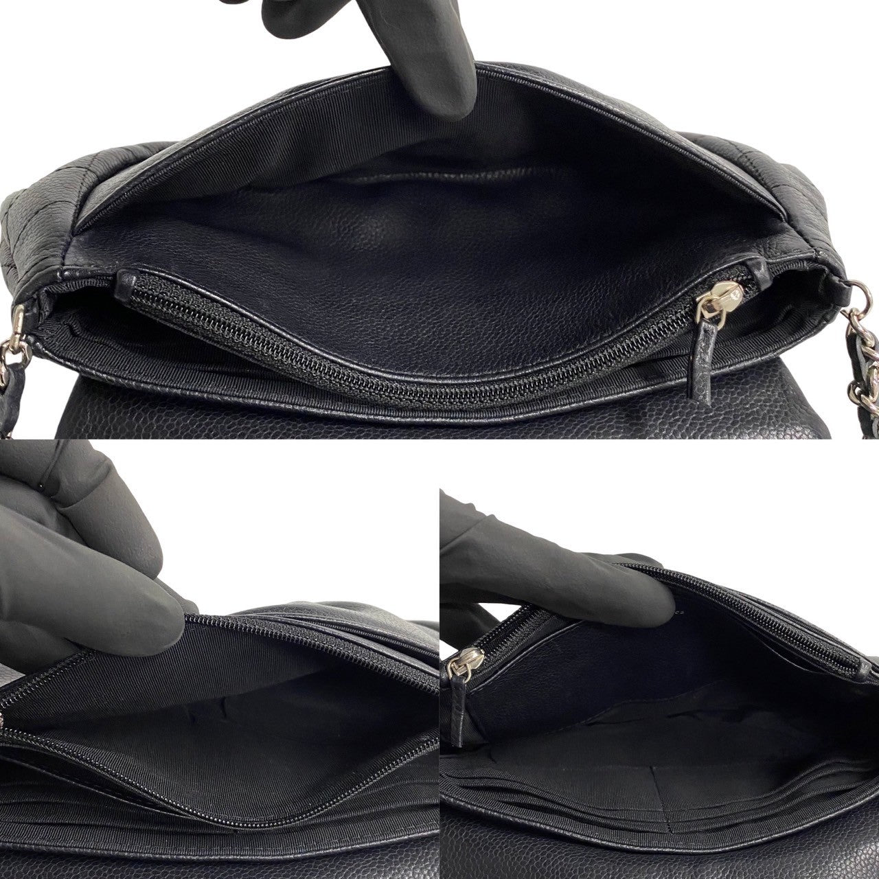 Chanel Half Moon Chain Wallet Leather Shoulder Bag 12番台 in Good condition