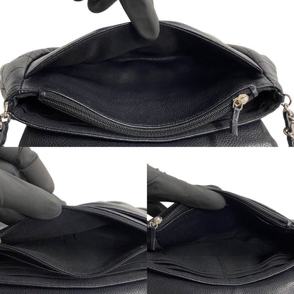 Chanel Half Moon Chain Wallet Leather Shoulder Bag 12番台 in Good condition